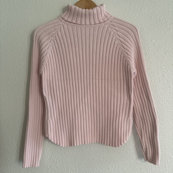 Y2K Gap Ribbed Turtleneck Sweater Coquette Feminine Preppy Vintage - Picture 2 of 6